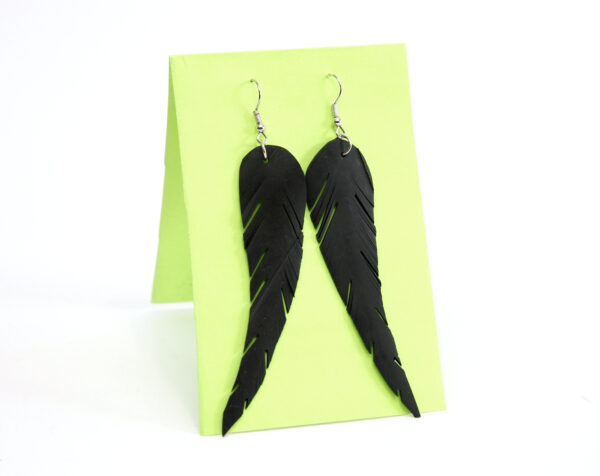 Inner Tube Feather Earrings